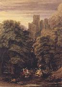 William Turner of Oxford A Scene in the vicinity of a Baronial Residence in the reign of Stephen (mk47) Sweden oil painting artist